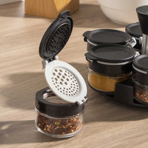 Set para especias negro x6 - Ambiente Gourmet México