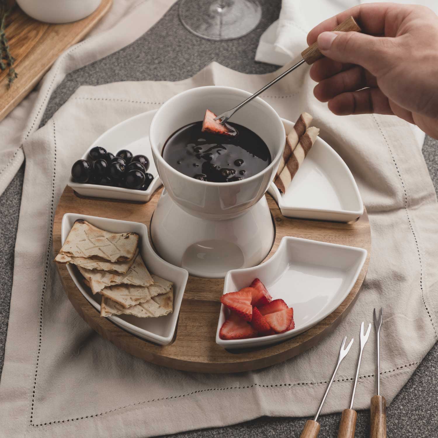 Set para fondue con pinchos - Ambiente Gourmet México