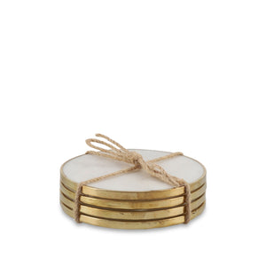 Set portavasos borde dorado set x 4 - Ambiente Gourmet México