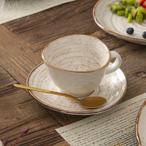 Taza y plato arena setx4 - Ambiente Gourmet México