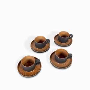 Taza y plato dolce 220ml setx4 - Ambiente Gourmet México