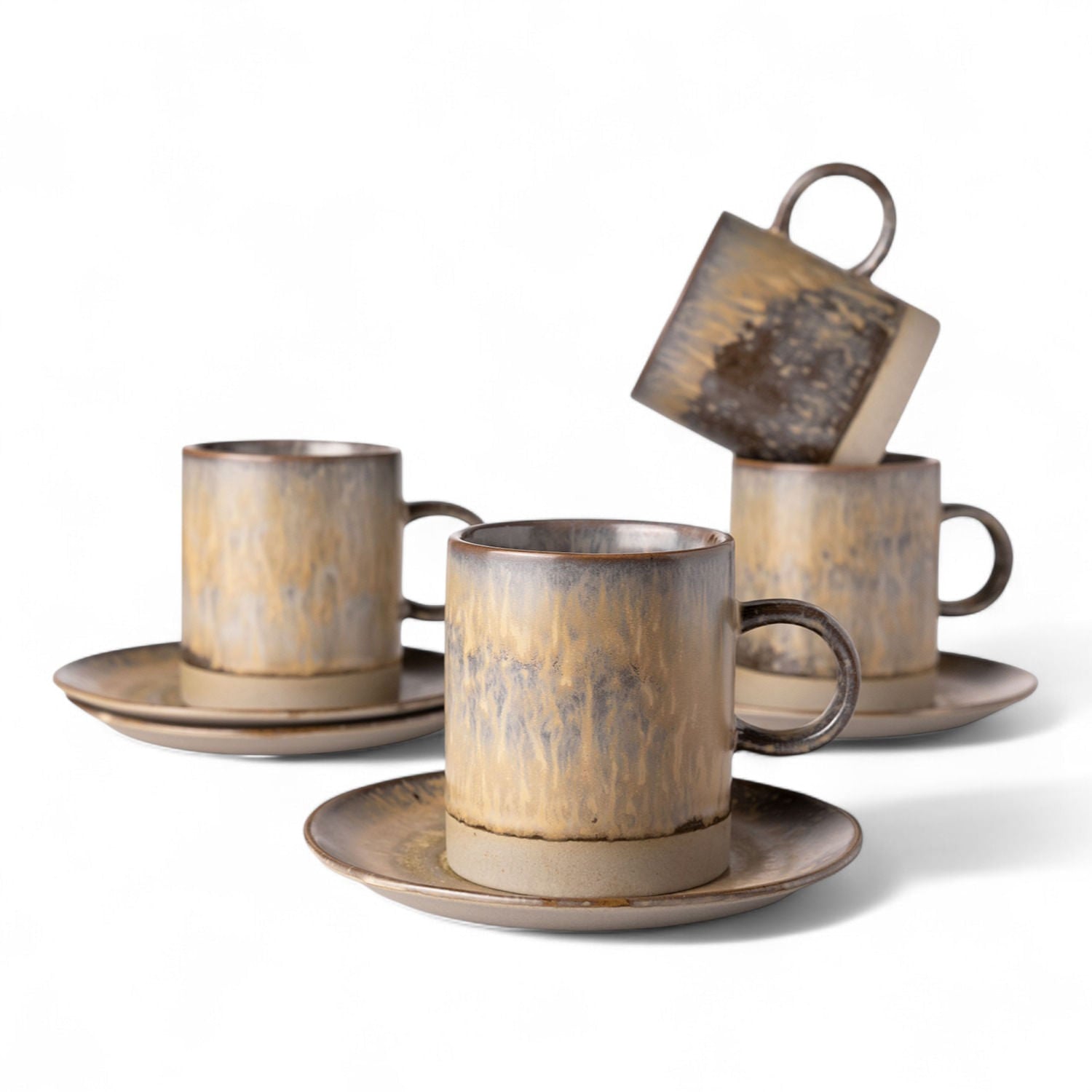 Taza y plato oasis 200ml setx4 - Ambiente Gourmet México