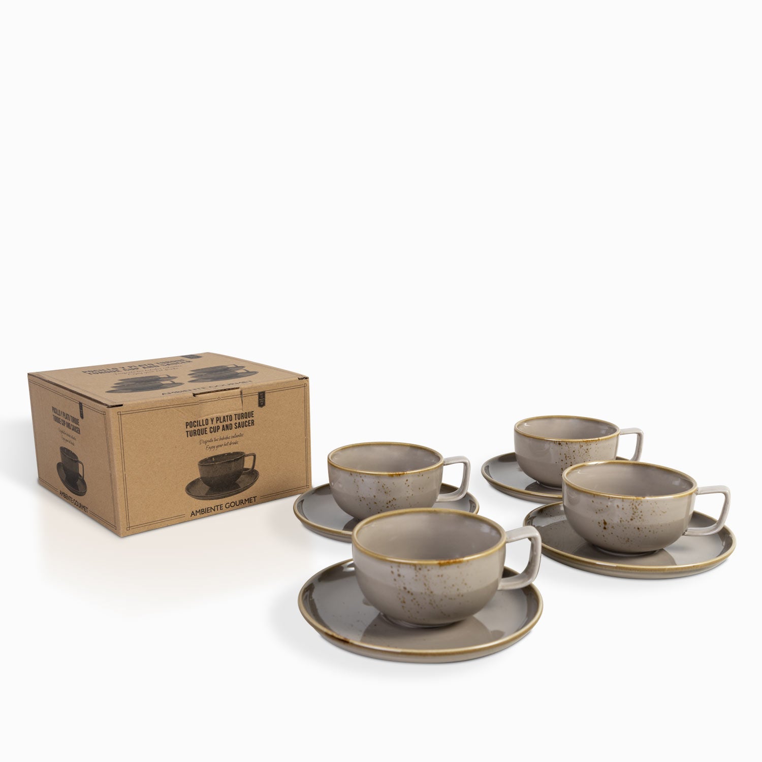 Taza y plato siena setx4 - Ambiente Gourmet México