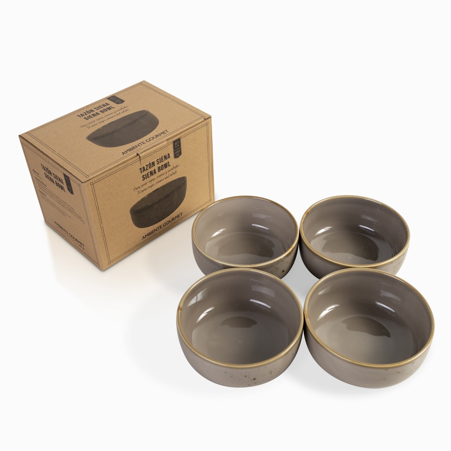 Tazon siena 14.5x7.5cm setx4 - Ambiente Gourmet México