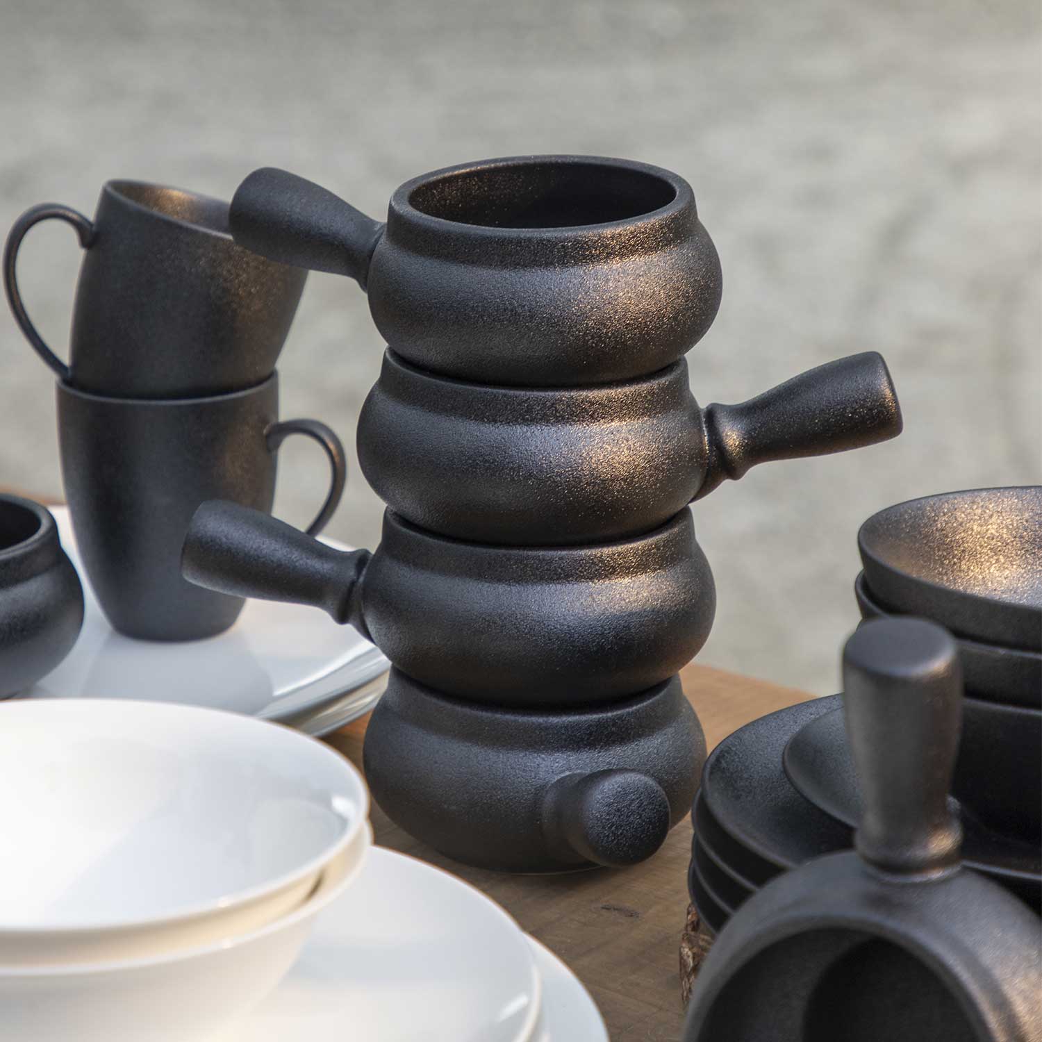 Tazon sopa negro mate - Ambiente Gourmet México