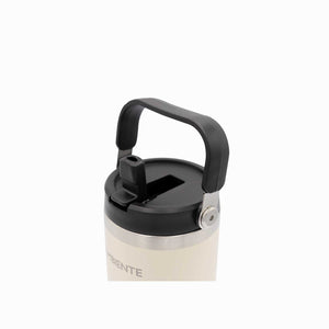 Termo con pitillo y manija beige 890ml
