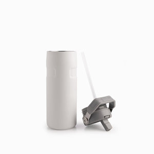 Termo doble pared con pitillo blanco 500ml - Ambiente Gourmet México