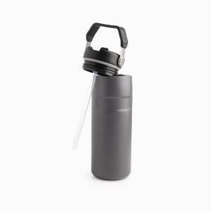 Termo doble pared con pitillo gris 500ml - Ambiente Gourmet México
