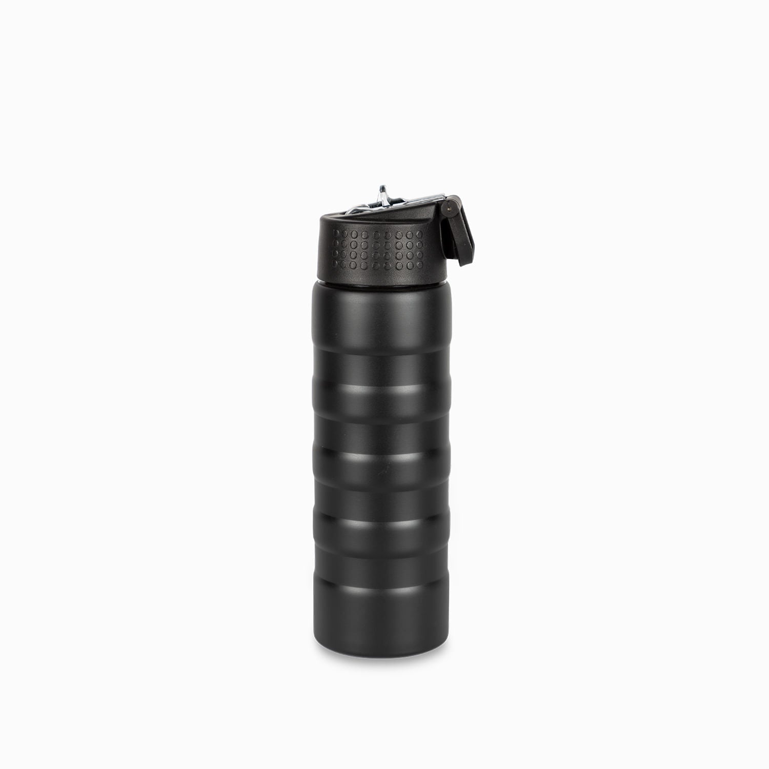 Termo doble pared con pitillo negro mate - Ambiente Gourmet México