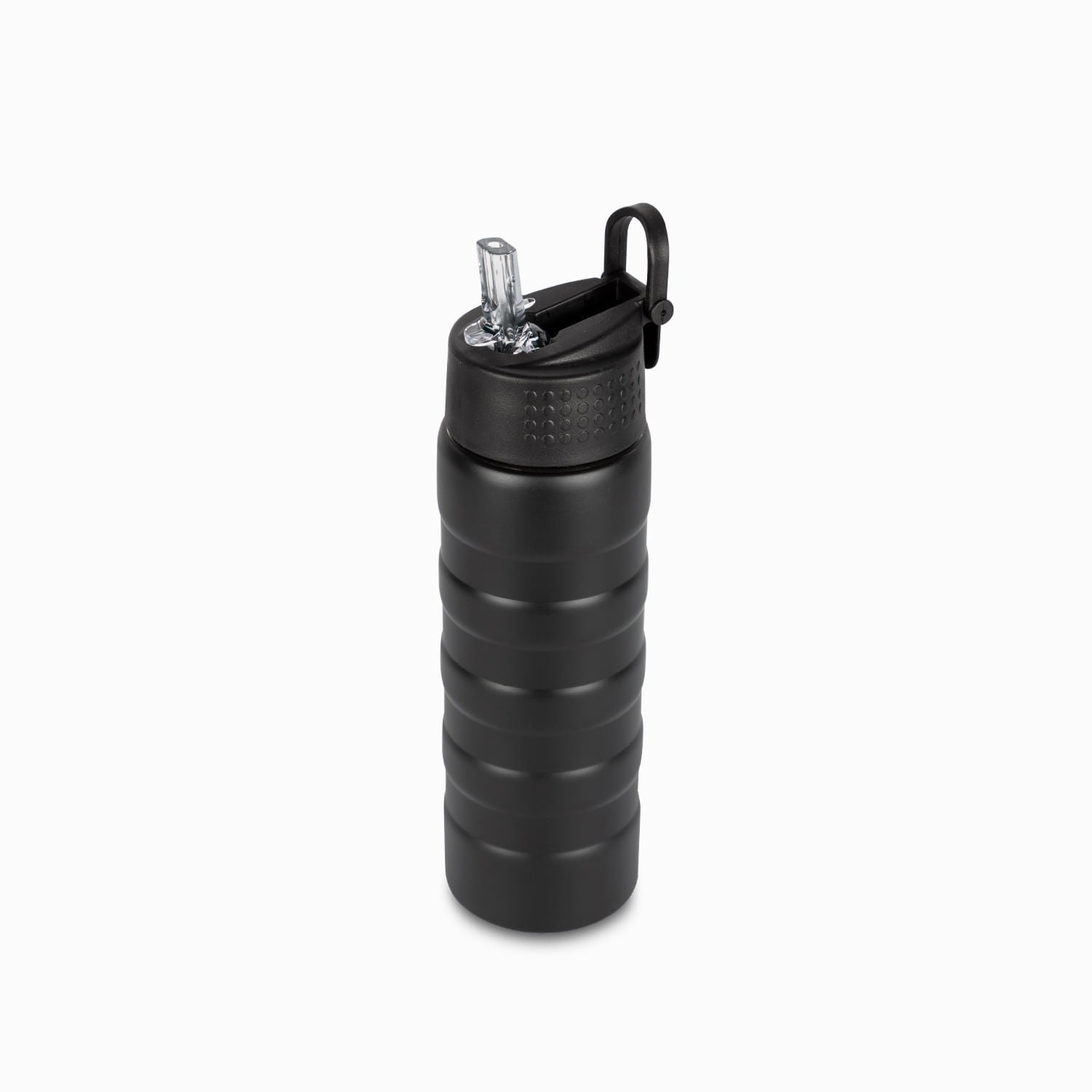 Termo doble pared con pitillo negro mate - Ambiente Gourmet México