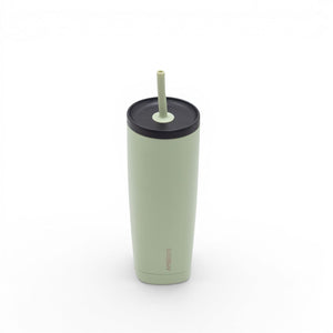 Termo doble pared verde con pitillo 550 ml - Ambiente Gourmet México