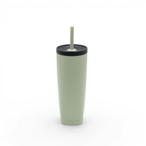 Termo doble pared verde con pitillo 550 ml - Ambiente Gourmet México