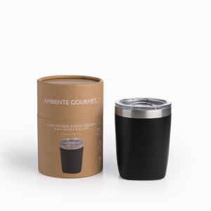 Vaso Doble Pared Negro 300Ml - Ambiente Gourmet México