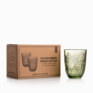 Vaso hoja cannabis setx2 - Ambiente Gourmet México