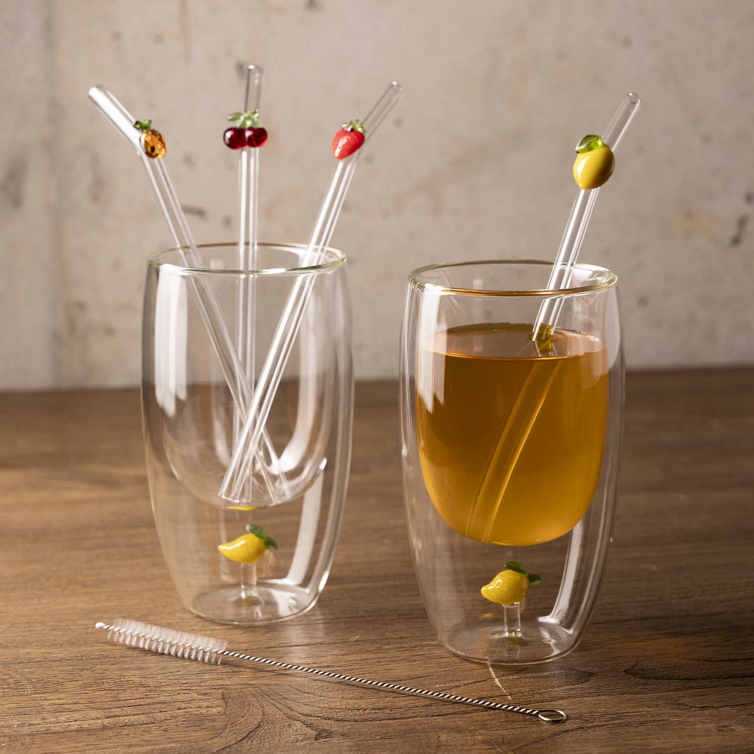 Vaso limón doble pared 350ml set x2 - Ambiente Gourmet México