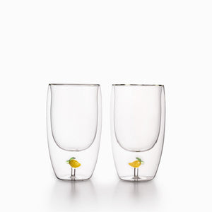 Vaso limón doble pared 350ml set x2
