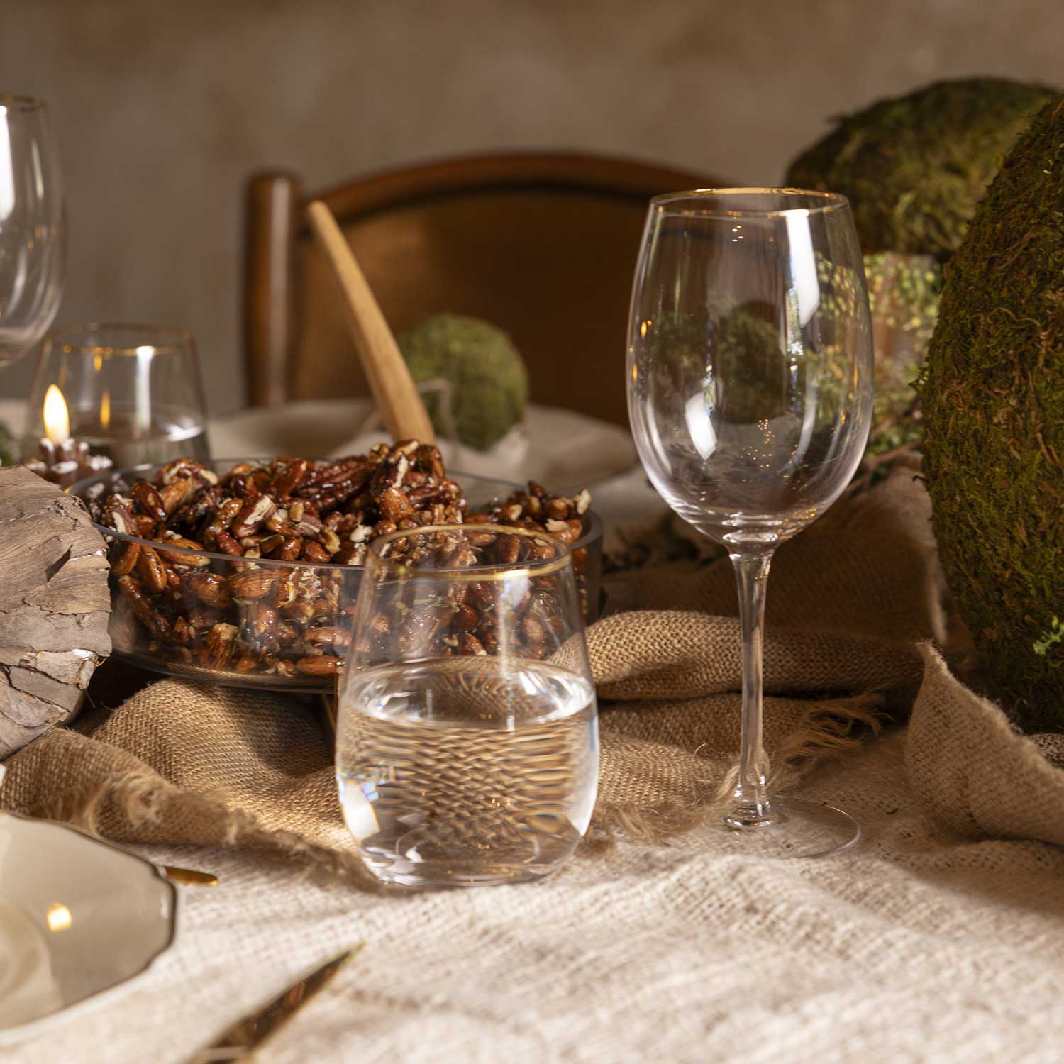 Vasos borde dorado setx2 - Ambiente Gourmet México