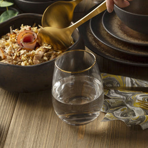 Vasos borde dorado setx2 - Ambiente Gourmet México