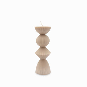 Vela Lazo beige 19cm - Ambiente Gourmet México