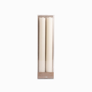 Velas Largas Rayas Ivory 27Cm Set X2 - Ambiente Gourmet México