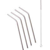 Set x 4 pitillos en acero inoxidable