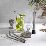 Set x 4 pitillos en acero inoxidable
