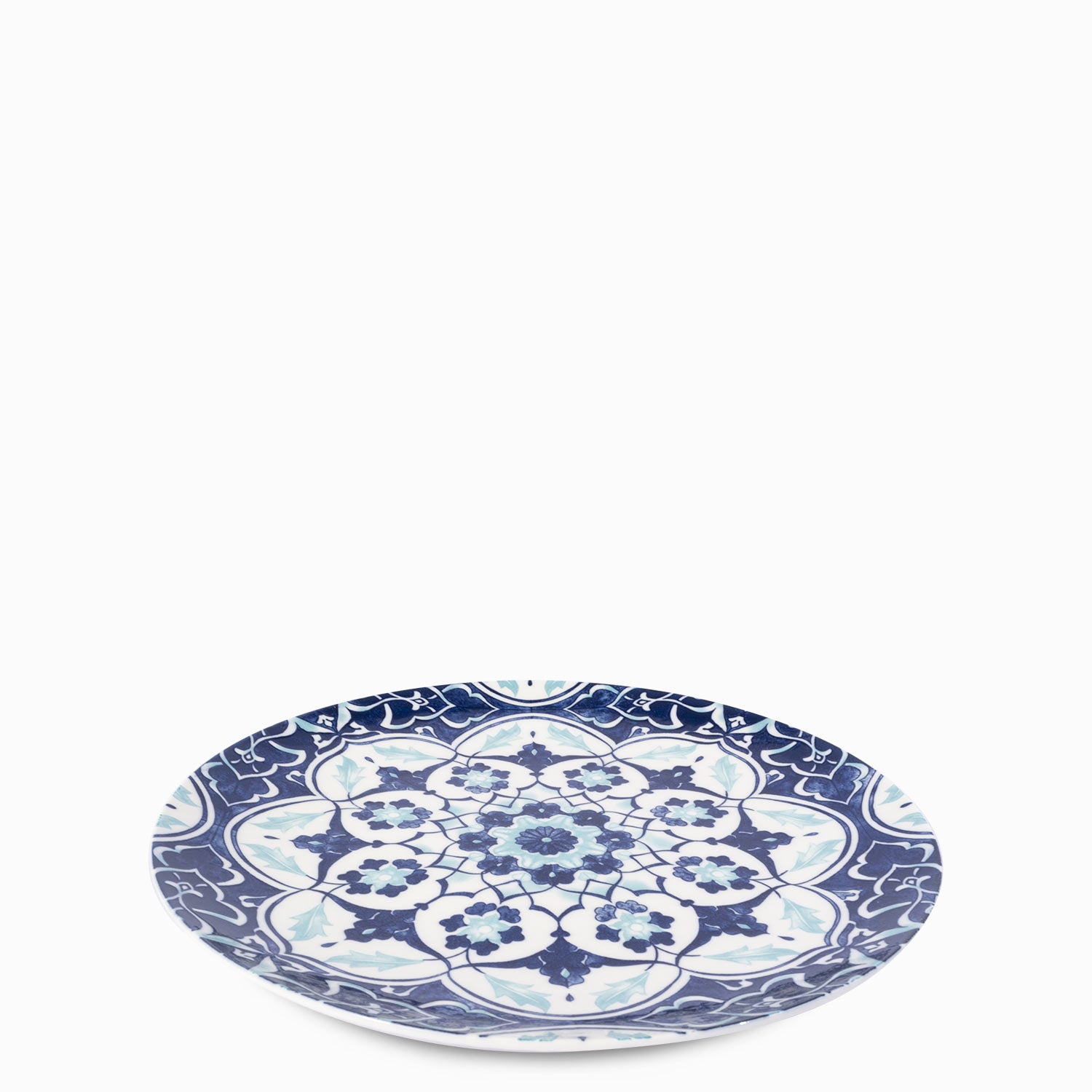 Plato principal flor indigo 27 cm-2-AMBIENTE GOURMET MÉXICO
