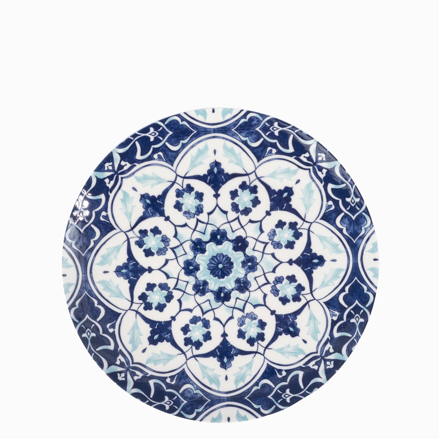 Plato principal flor indigo 27 cm-1-AMBIENTE GOURMET MÉXICO