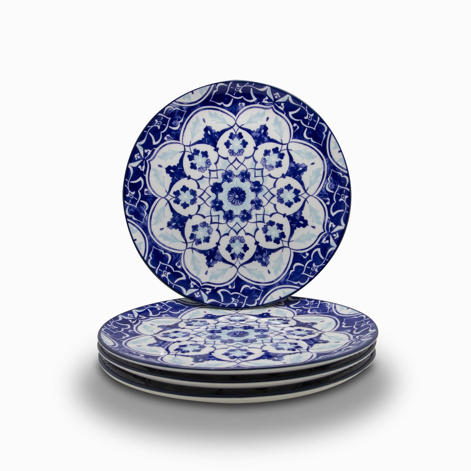 Plato principal flor indigo 27 cm-5-AMBIENTE GOURMET MÉXICO