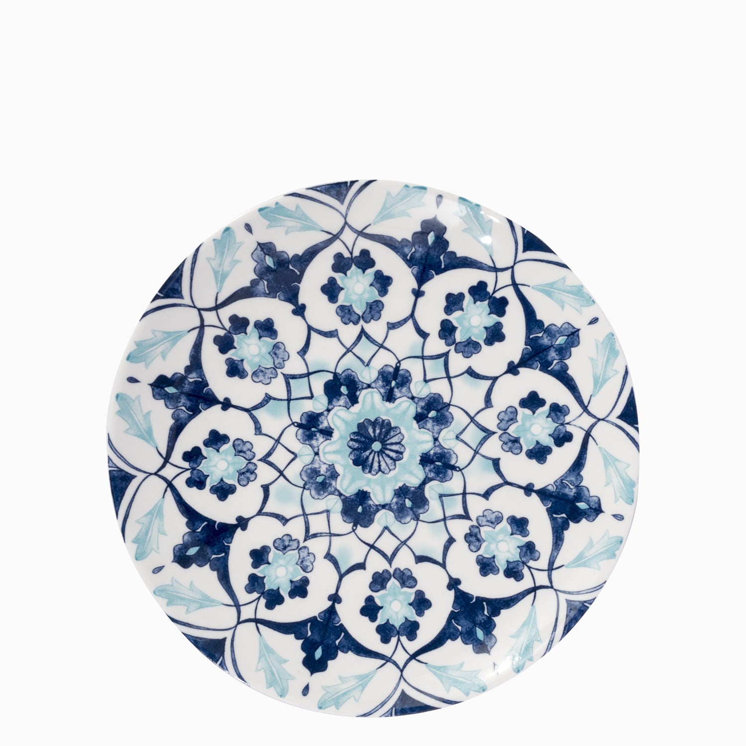 Plato mediano flor indigo 20 cm-1-AMBIENTE GOURMET MÉXICO
