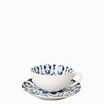 Pocillo y plato flor indigo 200 ml-1-AMBIENTE GOURMET MÉXICO