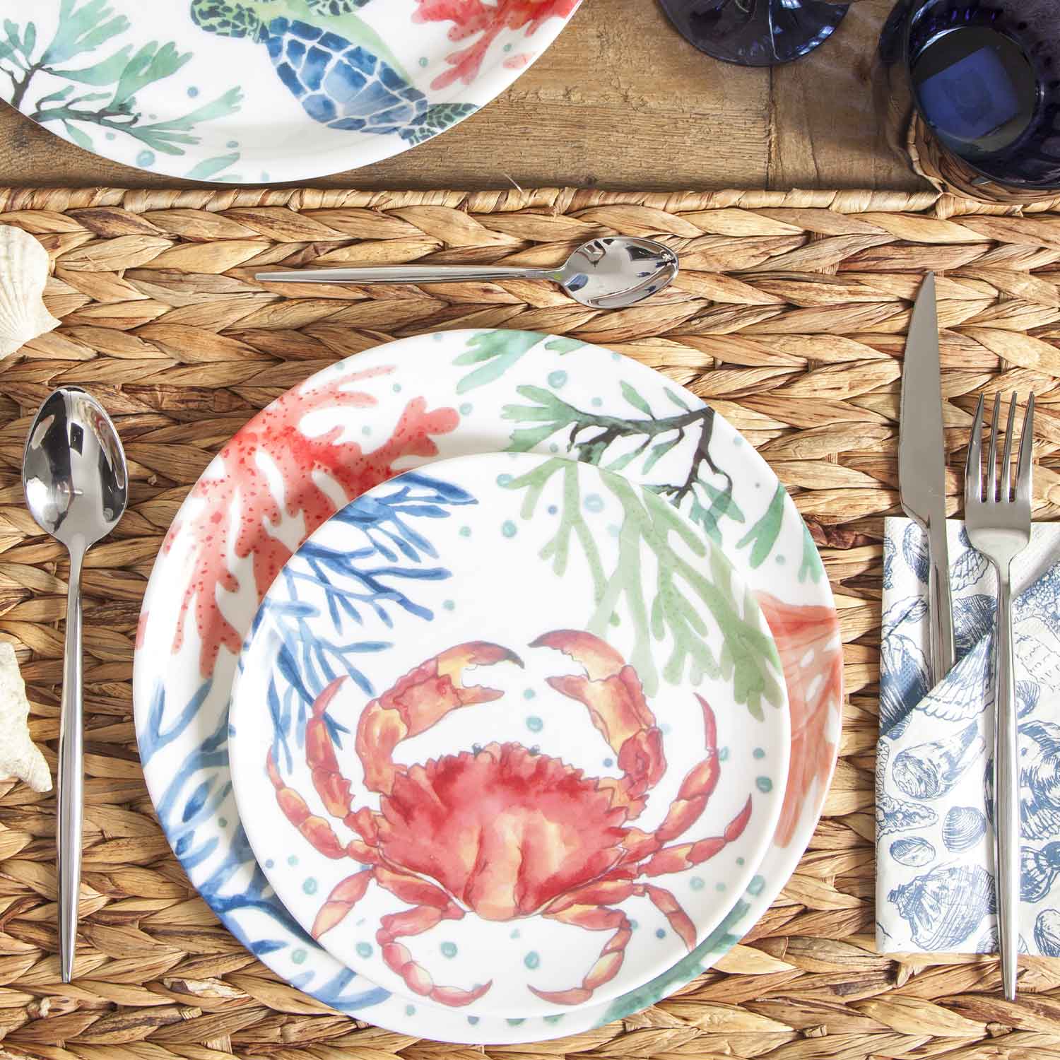 Plato corales cangrejo 20 cm-2-AMBIENTE GOURMET MÉXICO