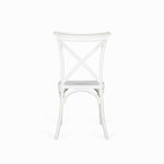 Silla X blanca en plástico apilable