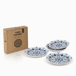 Plato mediano flor indigo 20 cm setx4-2-AMBIENTE GOURMET MÉXICO