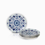 Plato mediano flor indigo 20 cm setx4-1-AMBIENTE GOURMET MÉXICO
