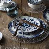 Plato mediano flor indigo 20 cm setx4-5-AMBIENTE GOURMET MÉXICO