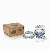 Pocillo y plato flor indigo set x 4-2-AMBIENTE GOURMET MÉXICO