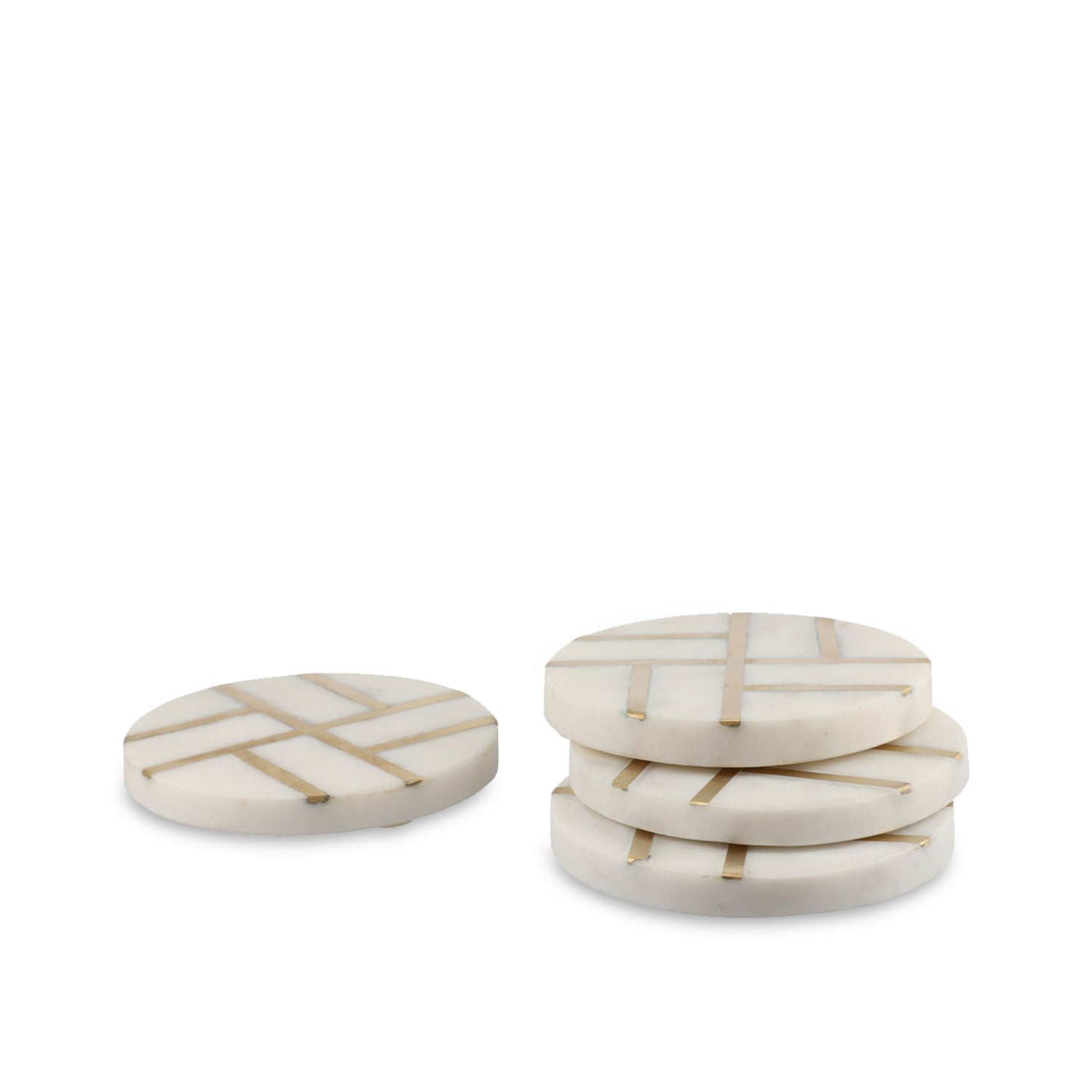 Setx4 portavasos redondo lineas doradas-3-AMBIENTE GOURMET MÉXICO