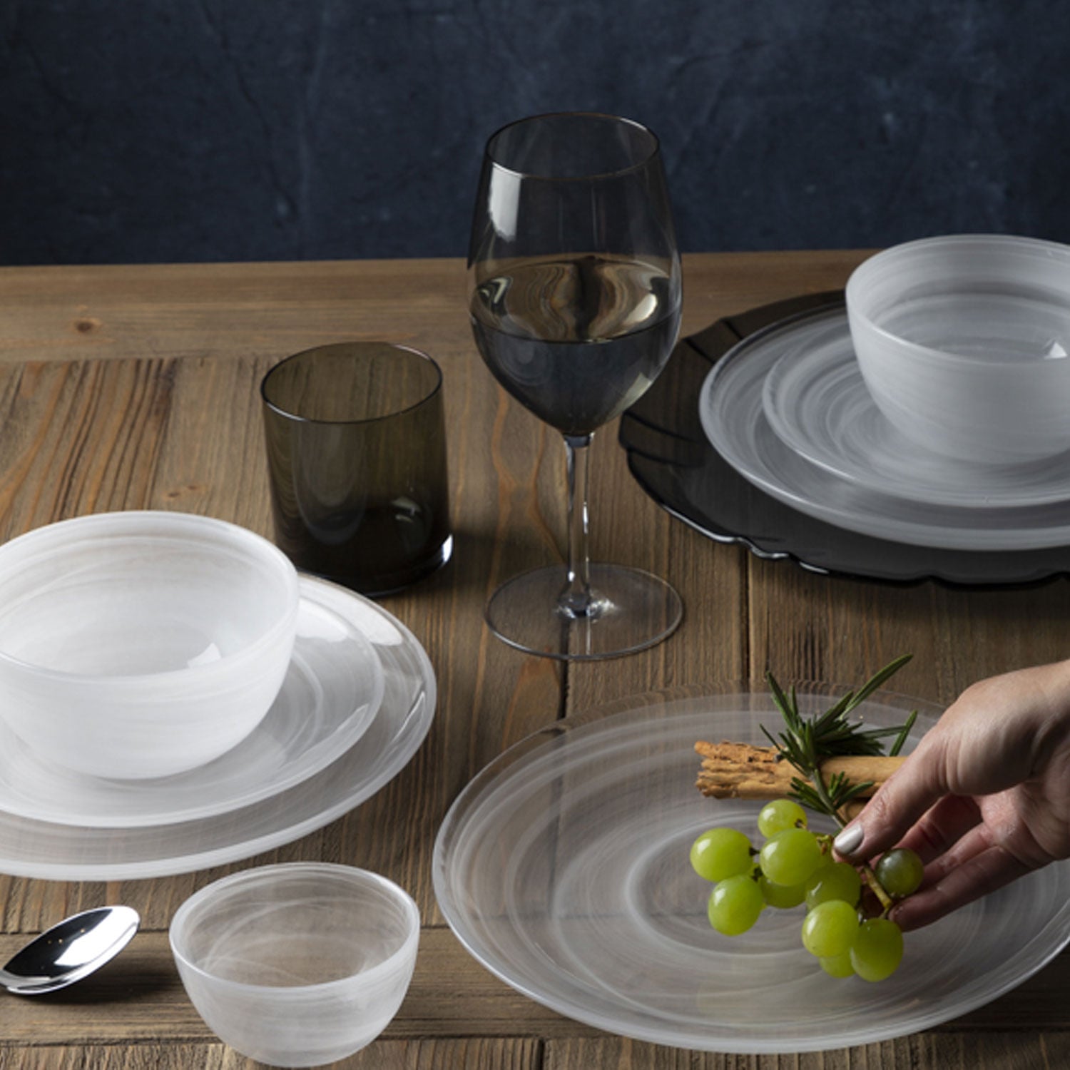 Vaso corto gris set x 2-3-AMBIENTE GOURMET MÉXICO