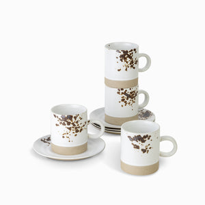 Pocillo y plato gayra blanco 200ml setx4-1-AMBIENTE GOURMET MÉXICO