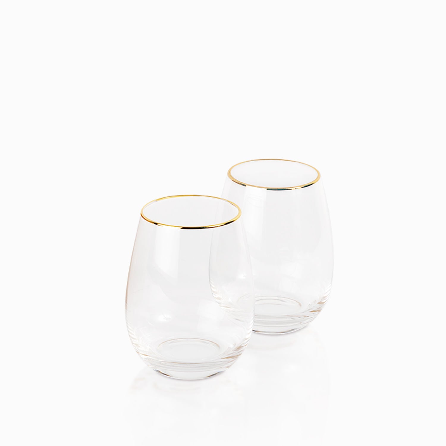 Vasos borde dorado setx2