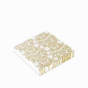 Servilletas arabescos dorado y blanco-3-AMBIENTE GOURMET MÉXICO