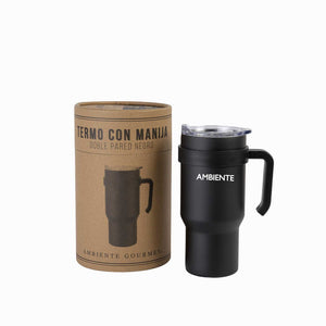 Termo con manija doble pared negro-2-AMBIENTE GOURMET MÉXICO