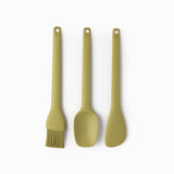 Utensilios Mini Silicona Verde Set X3