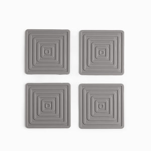 Portavasos Cuadro Silicona Gris