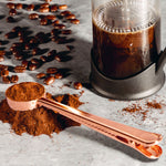 Cuchara de cafe con clip copper