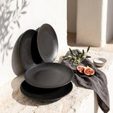 Plato mediano negro mate setx4