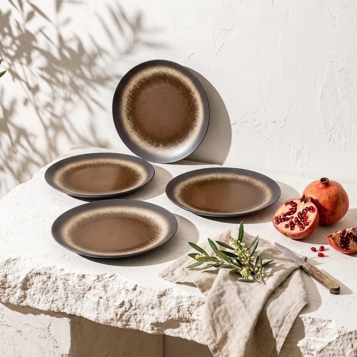Plato mediano pietra 20 cm setx4