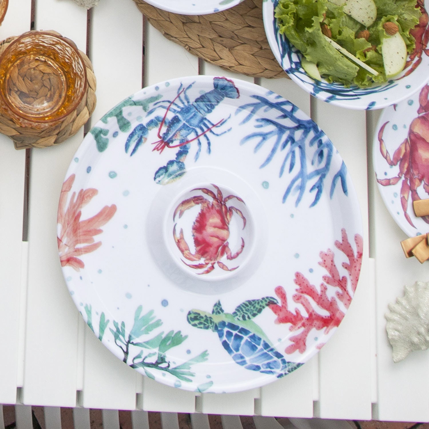 Chip and dip corales 30cm-2-AMBIENTE GOURMET MÉXICO