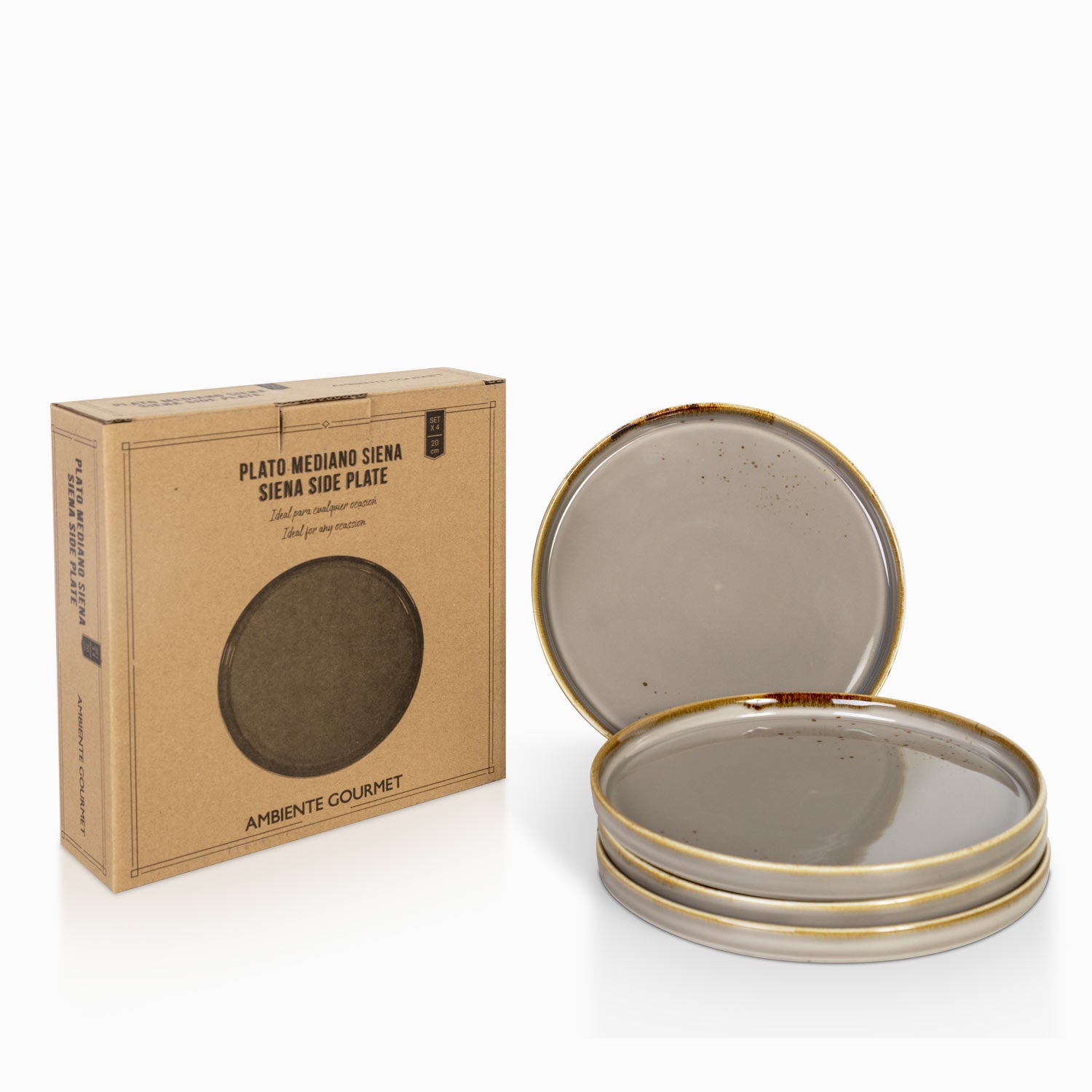 Plato mediano siena 20cm setx4
